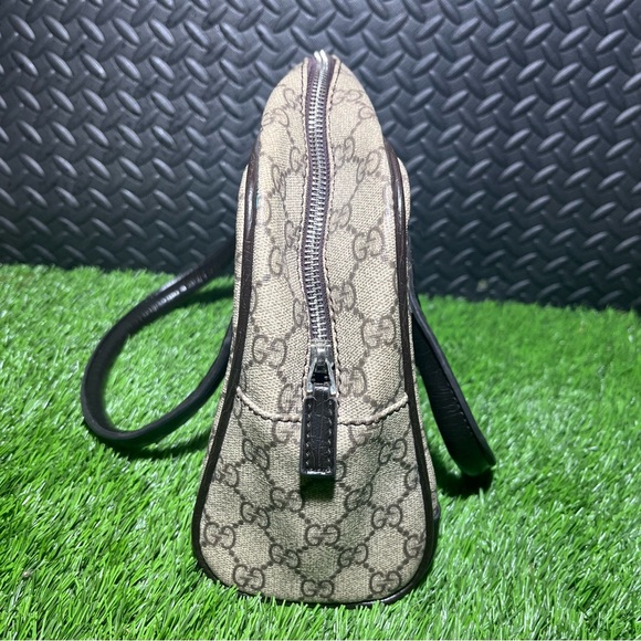 VINTAGE GUCCI black/brown Horsebit chain Medium Bag - Picture 4 of 9